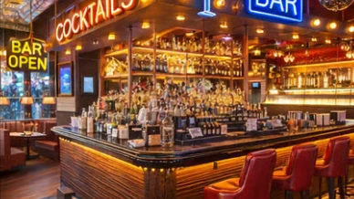 Cuina de restaurant modern i ocupat amb xefs emplatant menjar