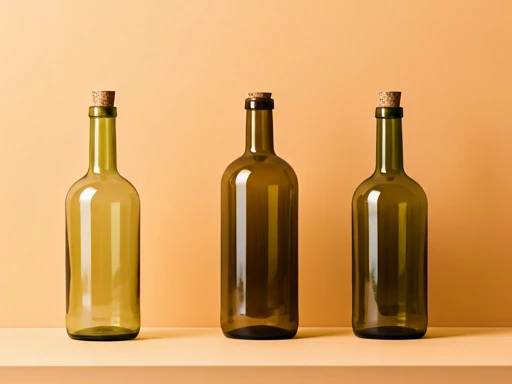 Bottles on shelf abstract